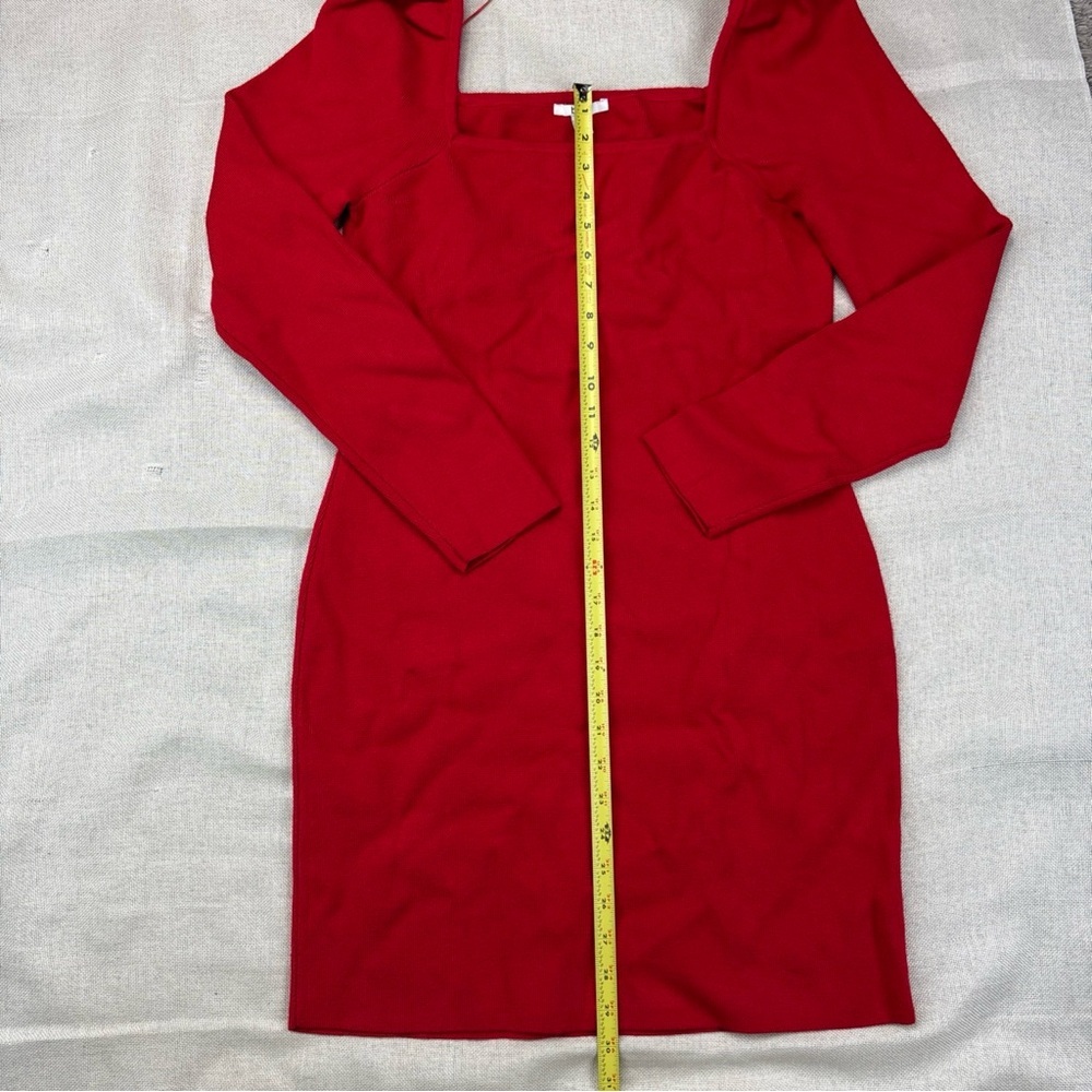Bar Iii Women's Square-Neck Bodycon Sweater Dress Size Large - Picture 4 of 12